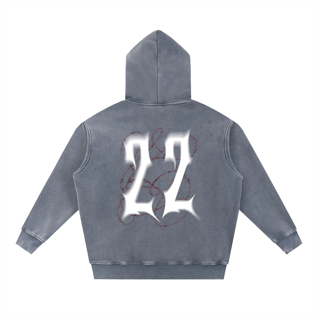 Ceedy Snow Wash Fleece Oversize Hoodie