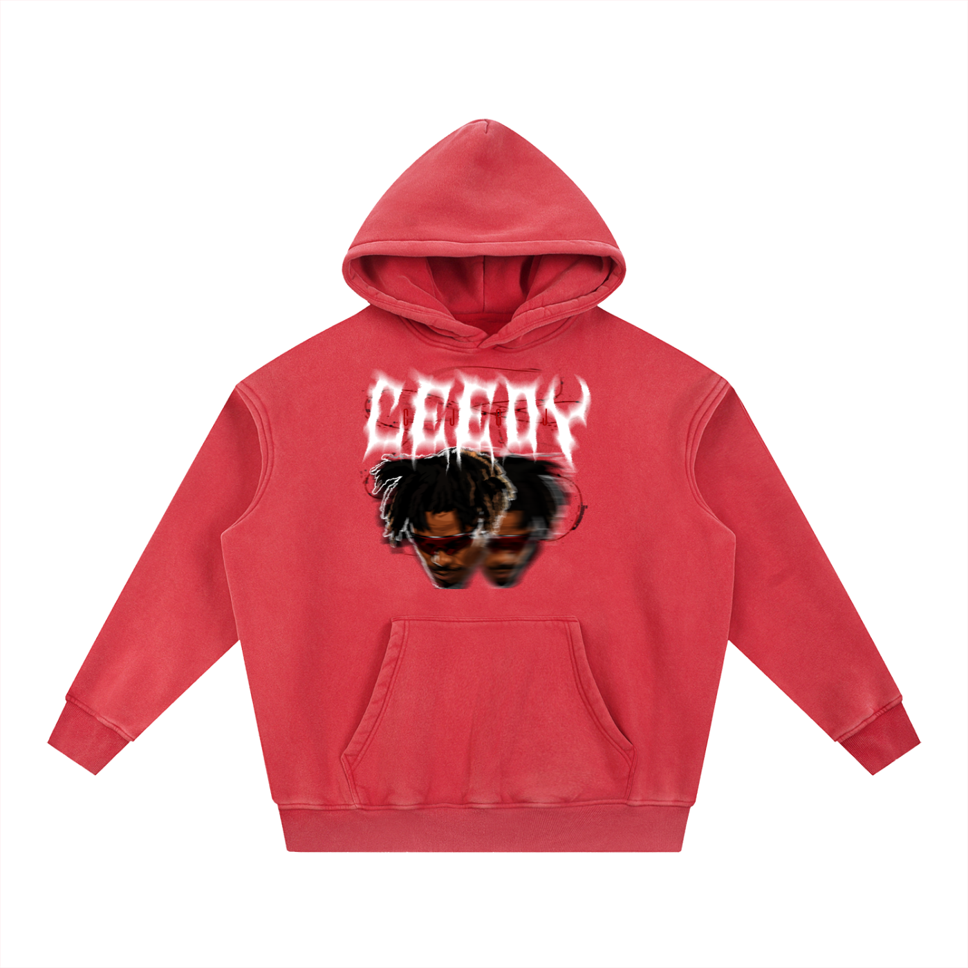 Ceedy Snow Wash Fleece Oversize Hoodie