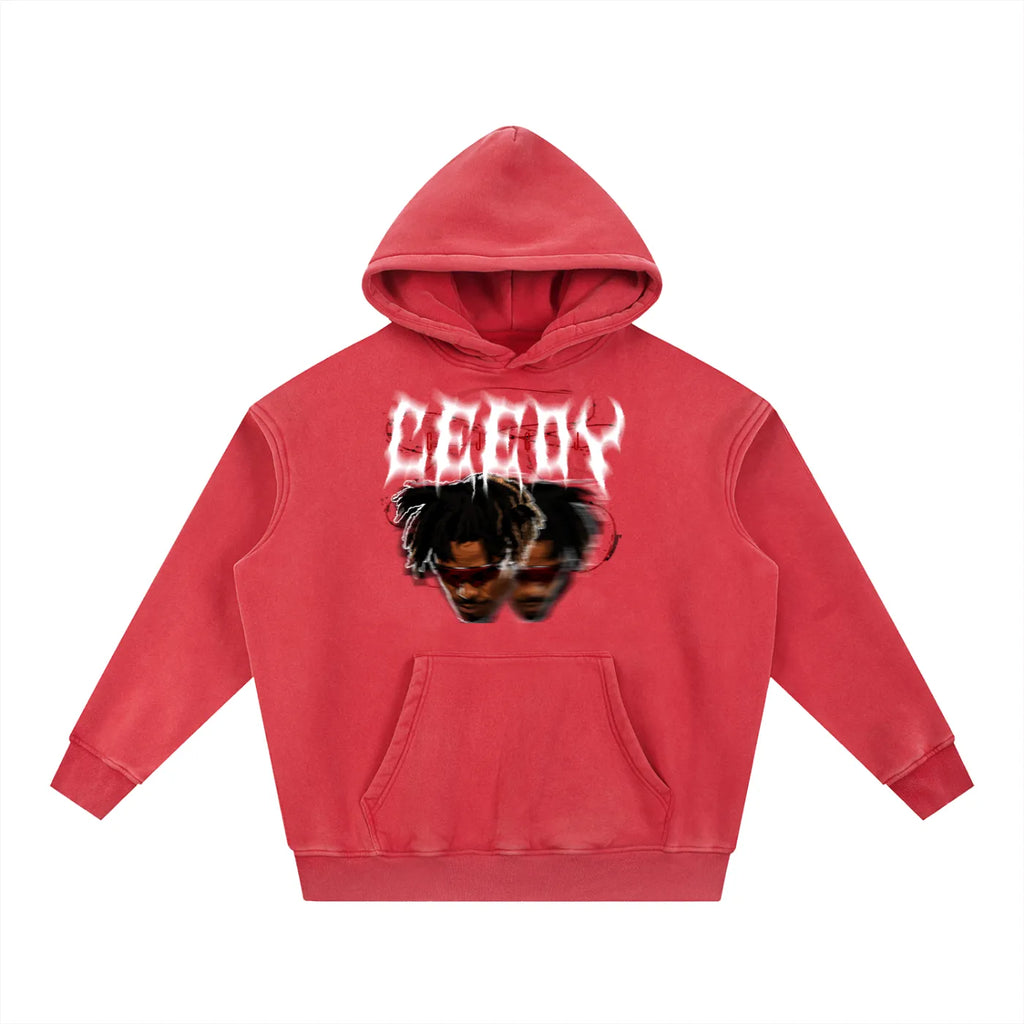 Ceedy Snow Wash Fleece Oversize Hoodie