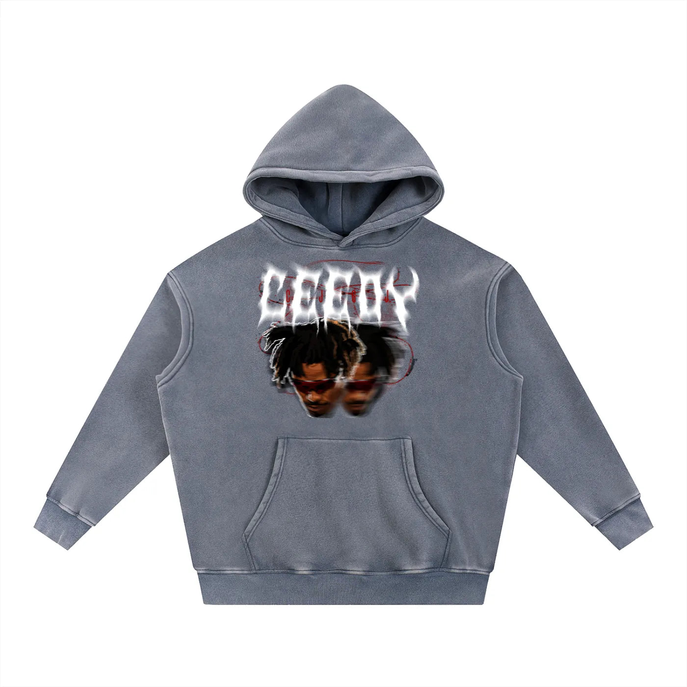 Ceedy Snow Wash Fleece Oversize Hoodie
