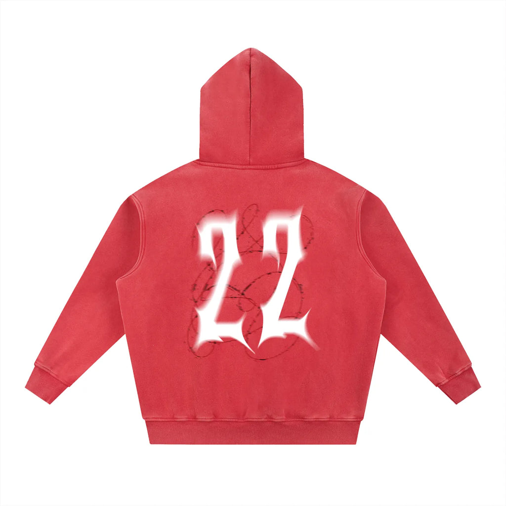 Ceedy Snow Wash Fleece Oversize Hoodie