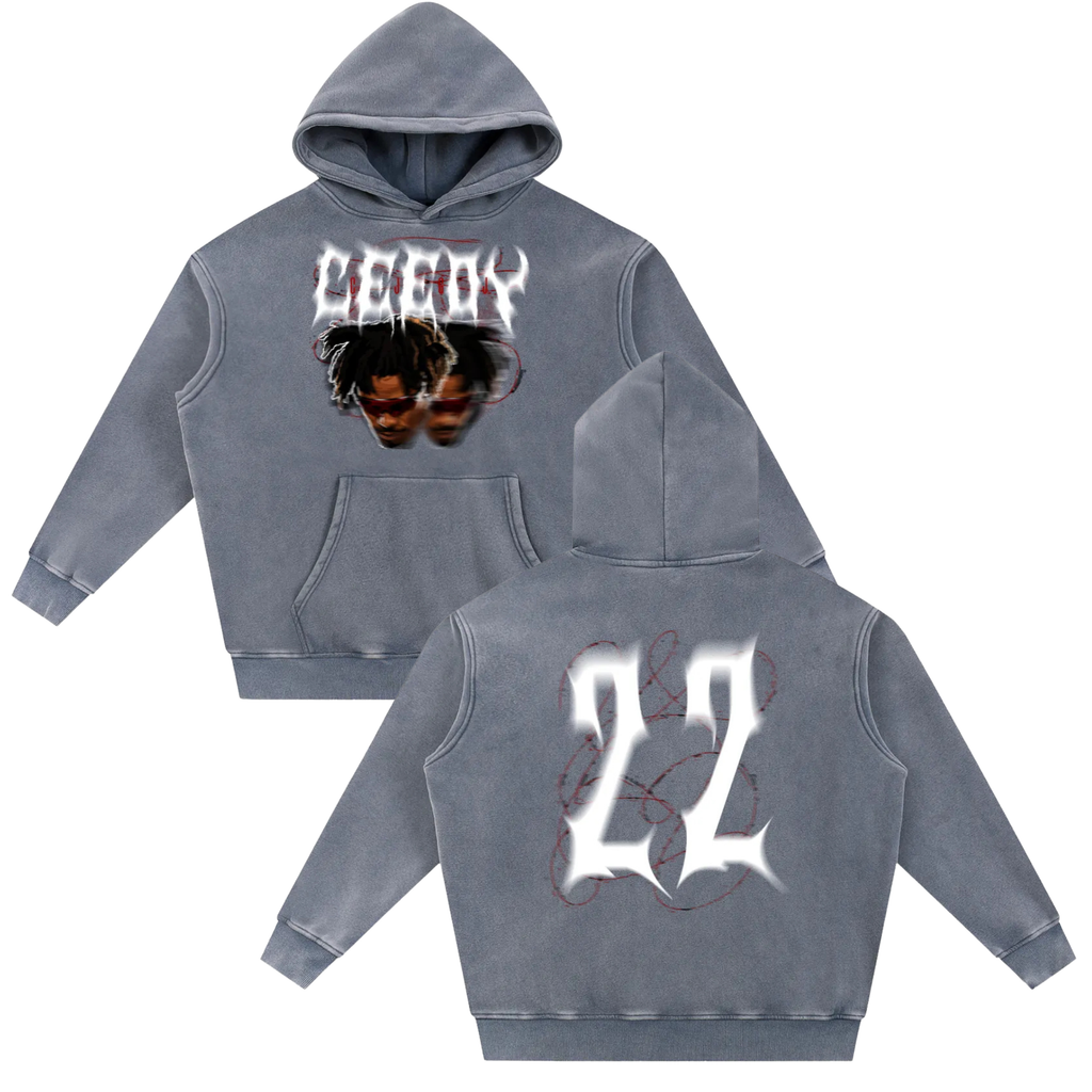 Ceedy Snow Wash Fleece Oversize Hoodie