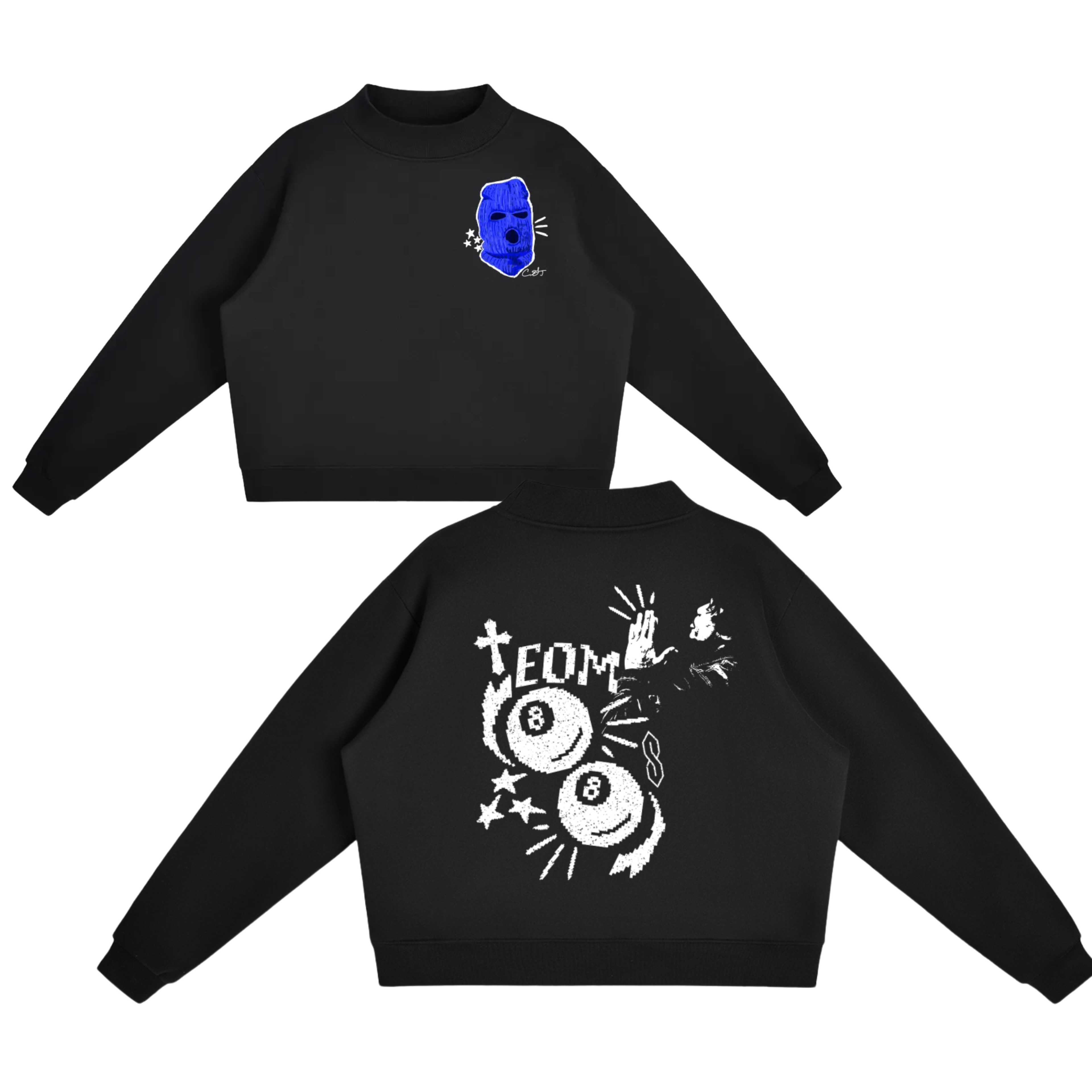 EOM Fleece Mock-Neck Crew Sweatshirt