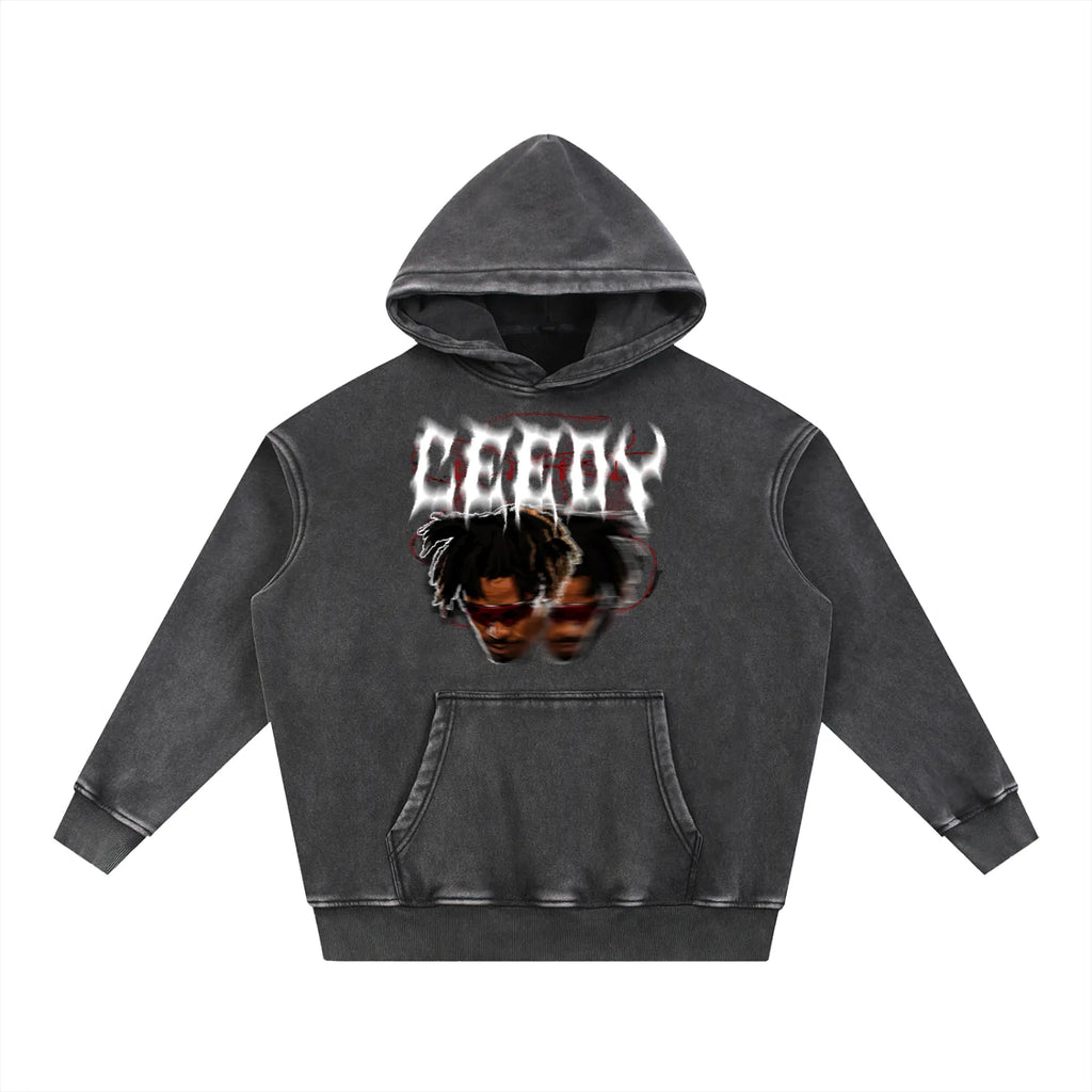 Ceedy Snow Wash Fleece Oversize Hoodie