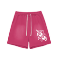 Ceedy Sun Fade Raw Edge Cotton Shorts